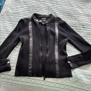 Polo by Ralph Lauren Black Leather Jacket Fitted Silhouette